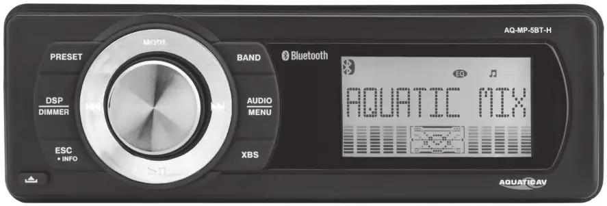 AQUATIC AV AQ MP-5BT H Waterproof Media Player - Cover