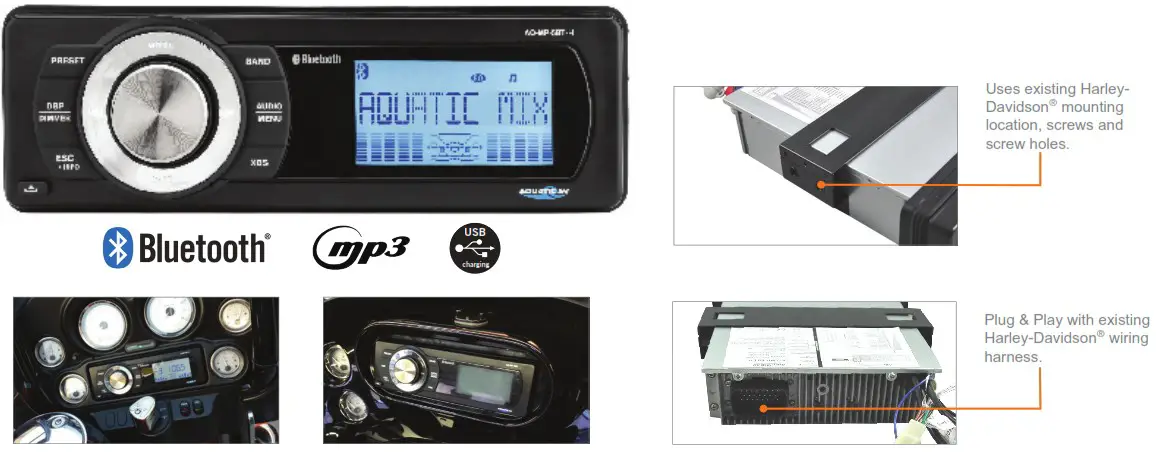 AQUATIC AV AQ MP-5BT H Waterproof Media Player - Product Overview