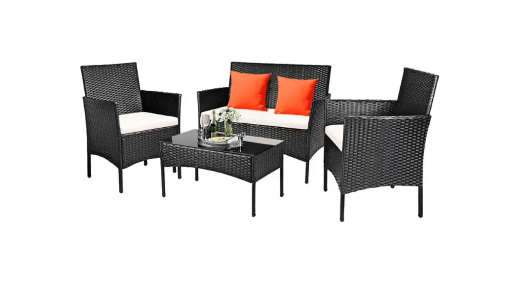 Costway Hw68664 4 Pieces Patio Rattan Sofa Set User Manual Costway Hw68664 4 Pieces Patio Rattan Sofa Set User Manual