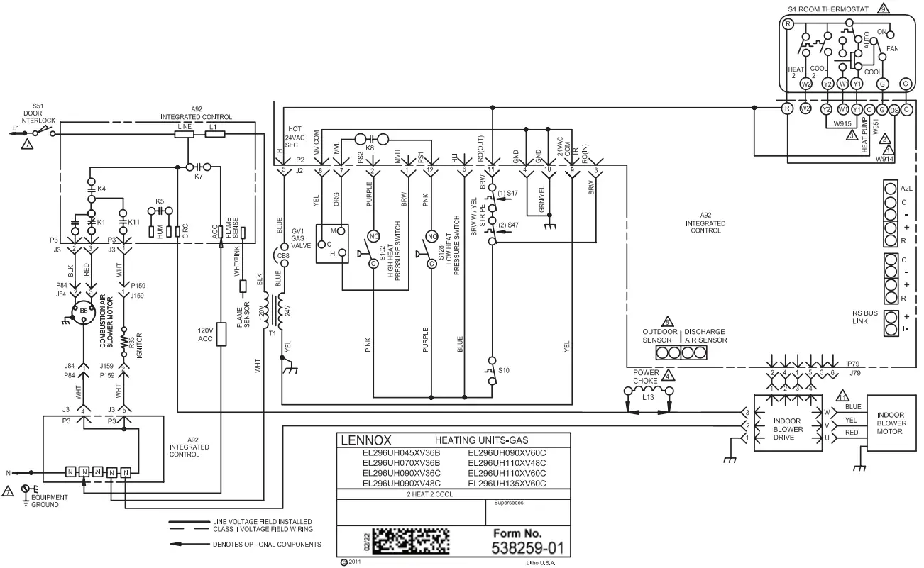 LENNOX Integrated Control Replacement Kit - Drive Schematic2