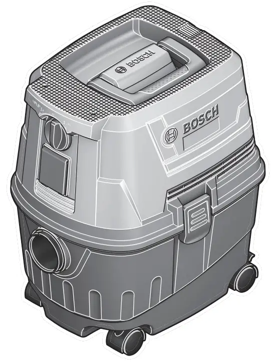 BOSCH 15 PS GAS Professional Wet and Dry Vacuum Cleaner -