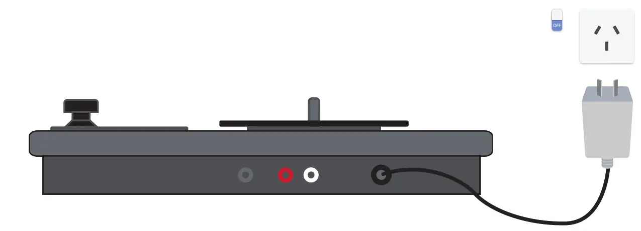 BAUHN ARTTS-0822-W Retro Turntable with Speakers - Connect to Power