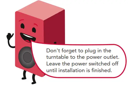 BAUHN ARTTS-0822-W Retro Turntable with Speakers - DC plug