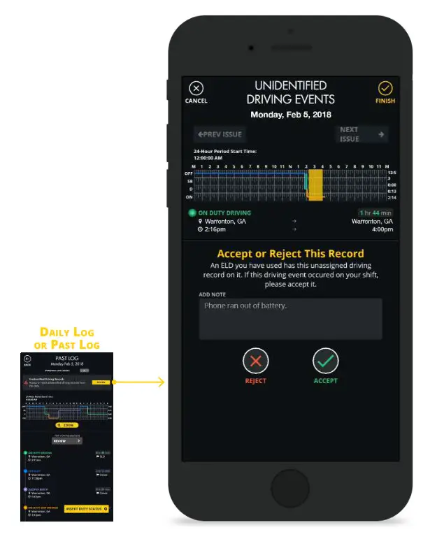 Uniden Tified Driving Events