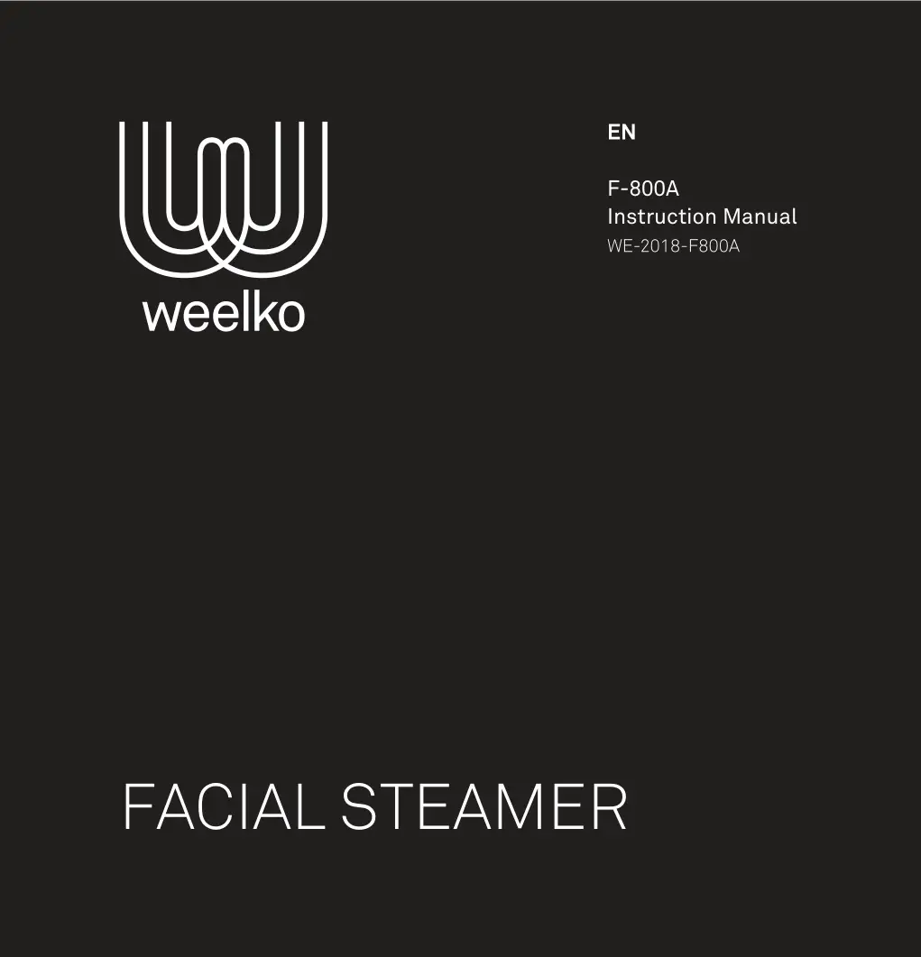 weelko F800A Facial Steamer Instruction Manual