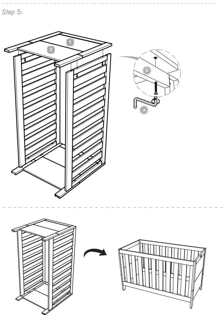 Silver Cross 210202 Bromley White Cot Bed - Fig 4