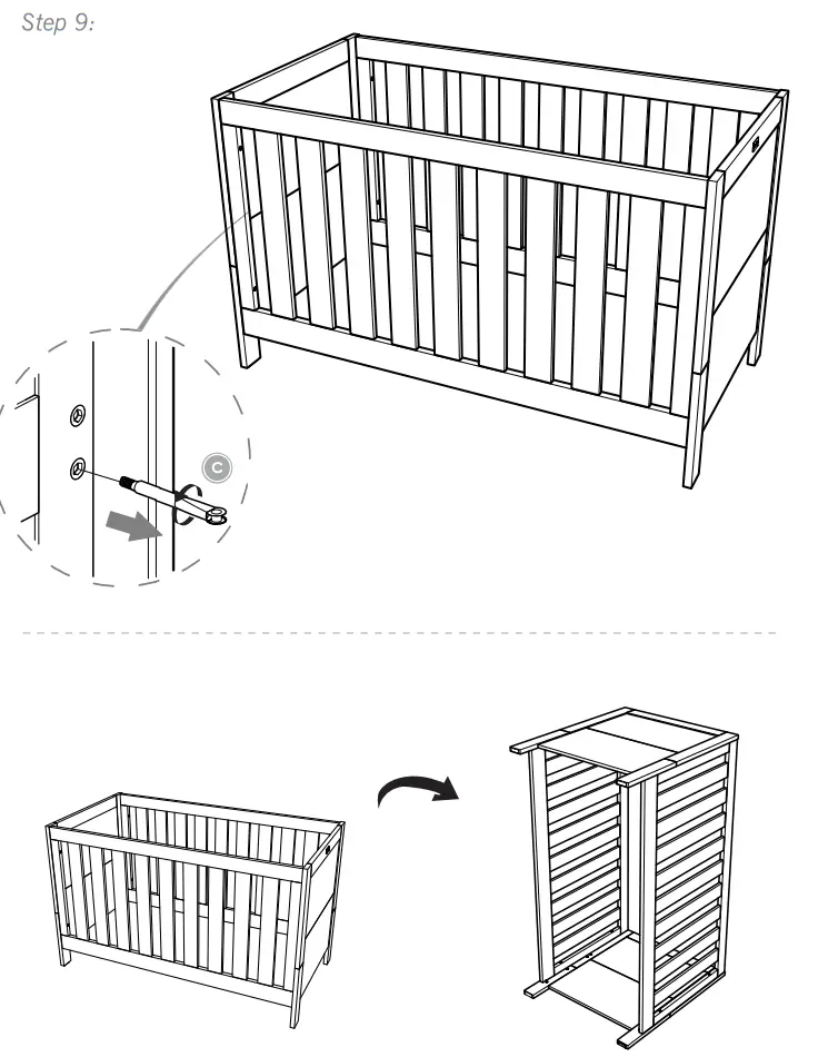 Silver Cross 210202 Bromley White Cot Bed - Fig 8