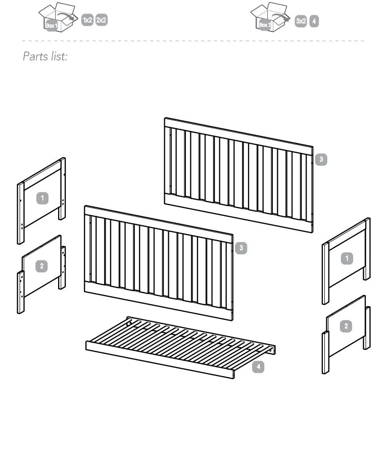 Silver Cross 210202 Bromley White Cot Bed - Fig