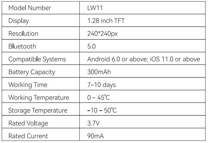 AGPTEK LW11 Smart Watch 36
