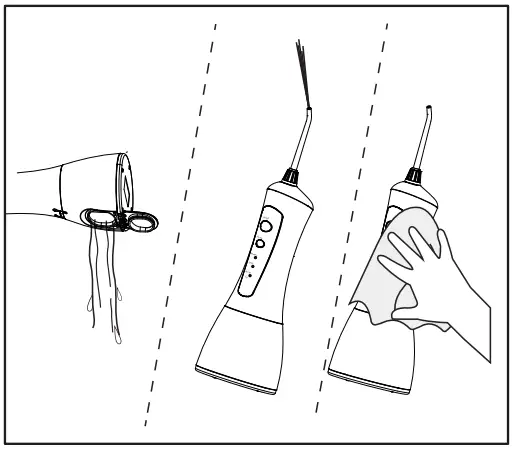 teesa TSA8001 Wireless Irrigator Easy Care Oral Irrigator - fig 7