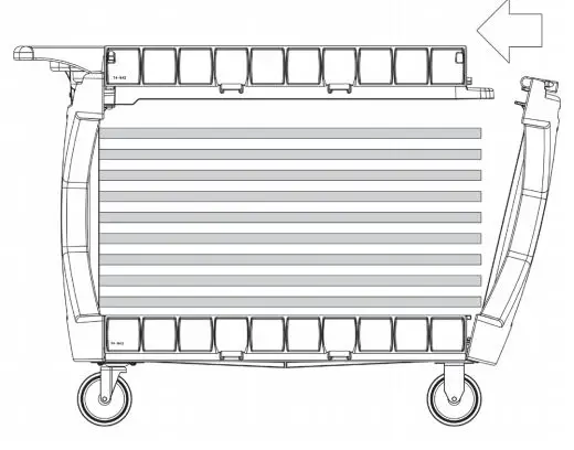UlINE Mobile Workstation User Guide - Alternately pull the front panel away from and push it forwards the back panel