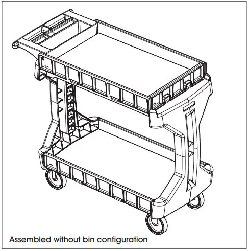 UlINE Mobile Workstation User Guide - Assembled without bin configuration