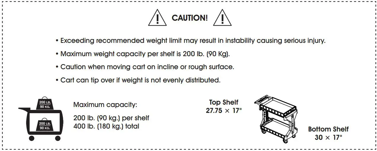 UlINE Mobile Workstation User Guide - Maximum Capacity