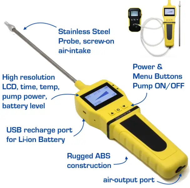 FORENSICS DETECTORS FD 90A O2 Single Gas Detector - GAS SAMPLING PUMP