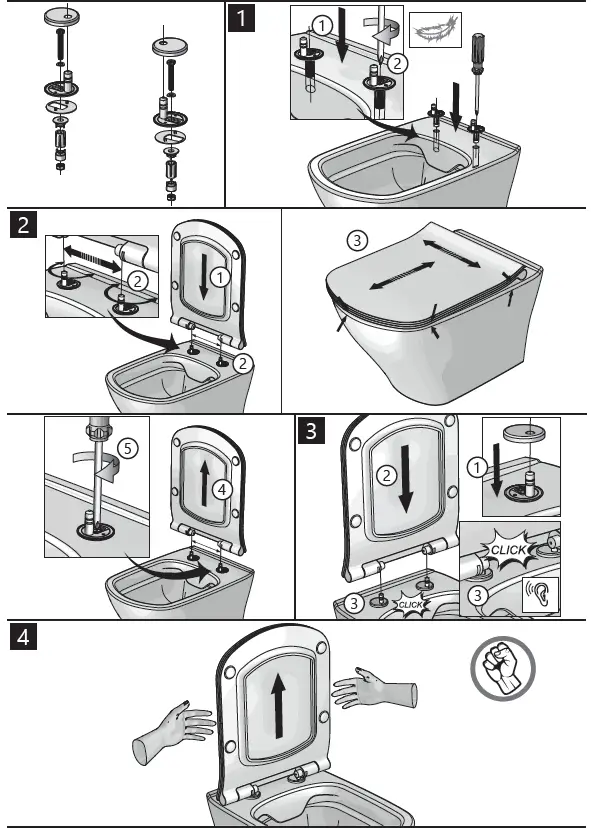 RAVAK Classic RimOff Toilet Bowl Completely Lacks 2