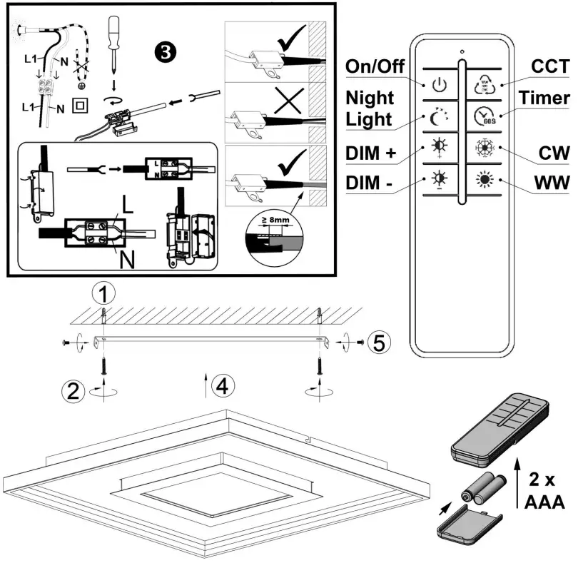 ALDI MAL 3641 Brilo LED Ceiling Light