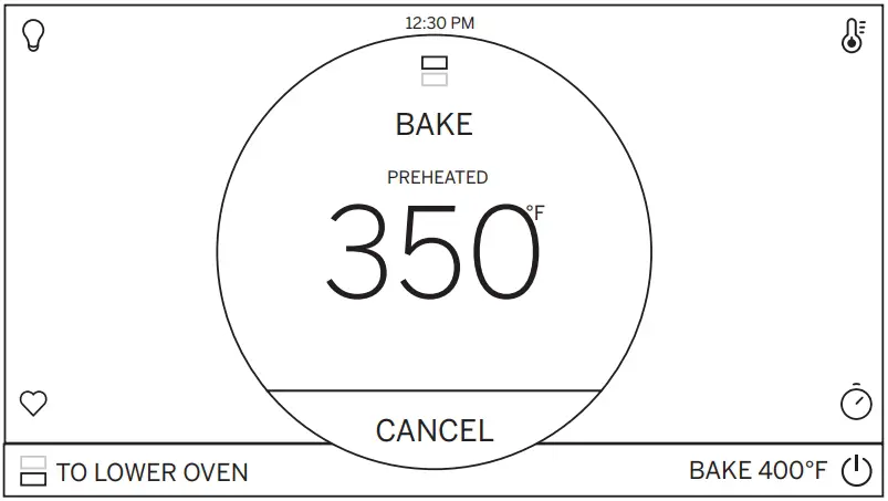 Upper Oven Bake Cyc