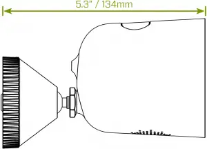 Camera with wall mount