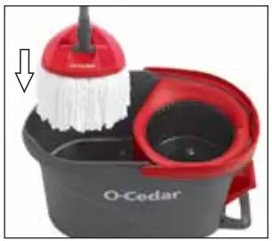 O-Cedar TRY757 Spin Mop and Bucket System - Place mop inside bucket
