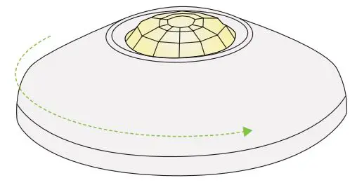 ENCELIUM WCMS Wireless Ceiling Mount Passive Infrared Instruction Manual - Remove the VISION Sensor