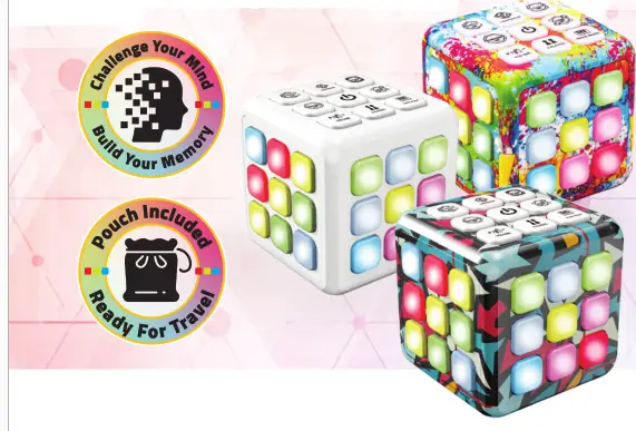 POWER YOUR FUN CUBIK LED Flashing Cube Memory Game