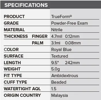 SW Safety TF-95RB Powder Free Ecotek Biodegradable Nitrile Examination Gloves 3