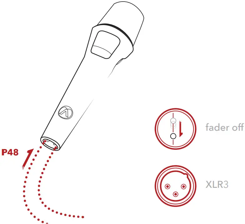 AUSTRIAN AUDIO OD505 Dynamic Ultra Cardio Microphone - power on off