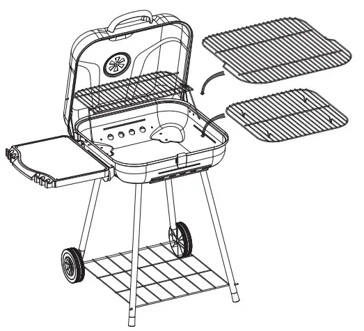 BACKYARD CBC1722W C Outdoor Charcoal Barbecue Grill - Cooking Grid