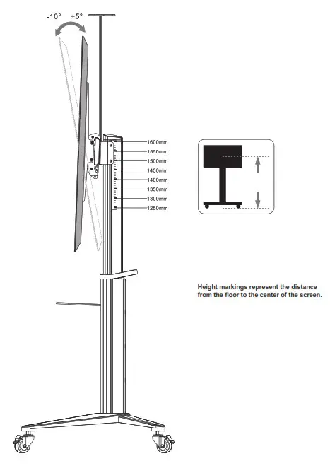 HAGOR 8208 BrackIT Stand HD XX - Adjustment