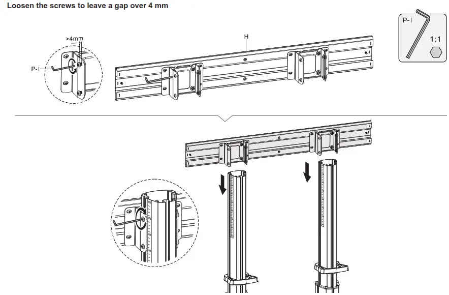 HAGOR 8208 BrackIT Stand HD XX - Assemble the AV equipment shelf