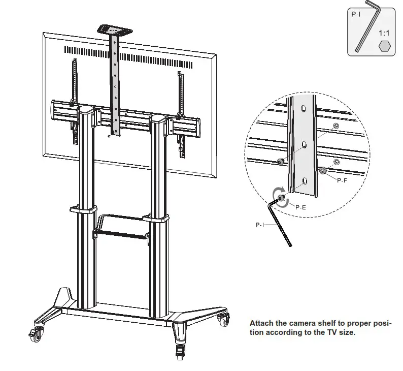 HAGOR 8208 BrackIT Stand HD XX - Assemble the camera shelf 2