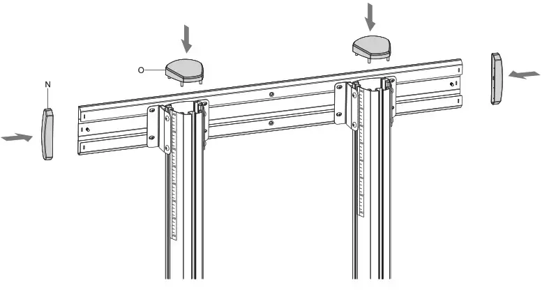 HAGOR 8208 BrackIT Stand HD XX - Assemble the top covers and end covers