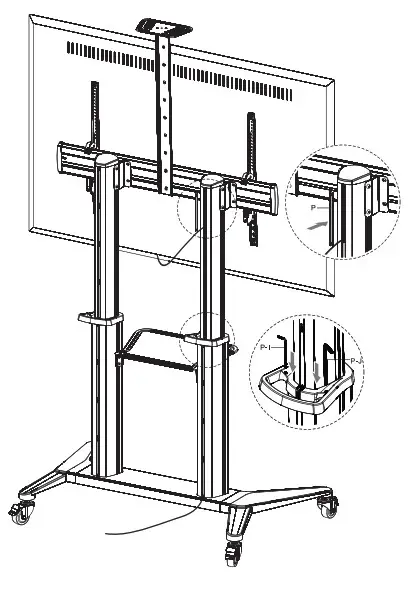 HAGOR 8208 BrackIT Stand HD XX - Cable management