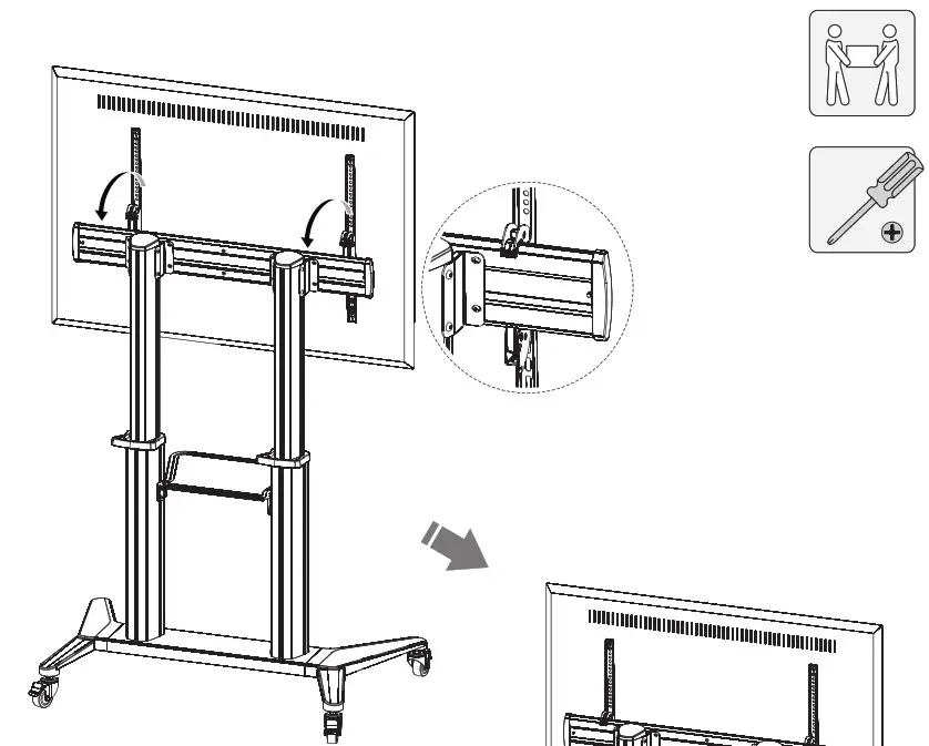 HAGOR 8208 BrackIT Stand HD XX - Hang and secure the screen 1