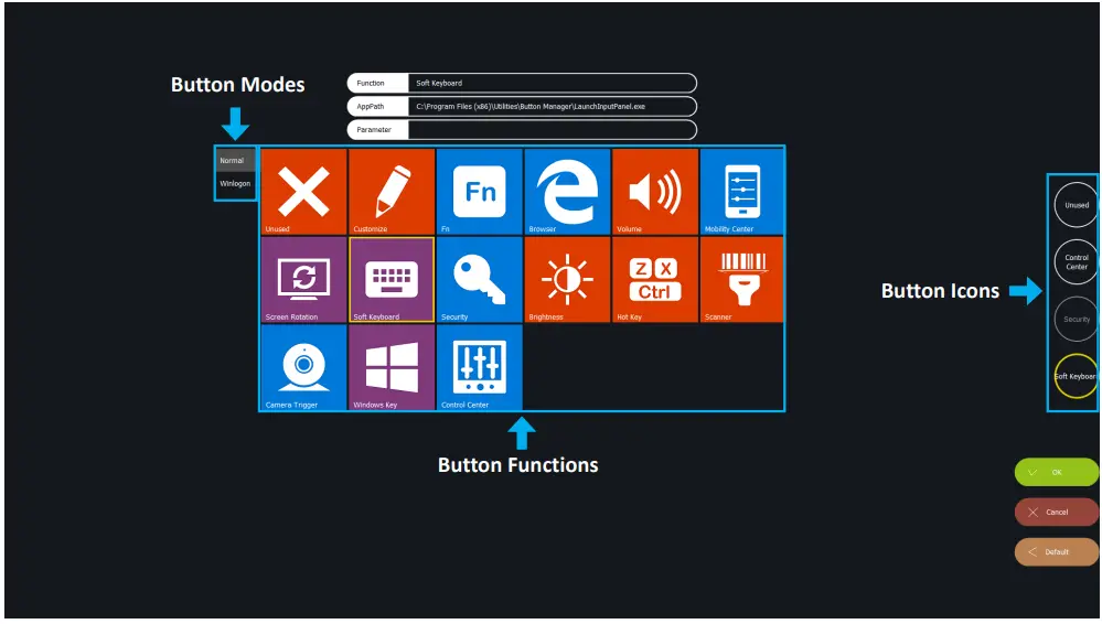 Button Manager Application for DT Research Systems - fig 2