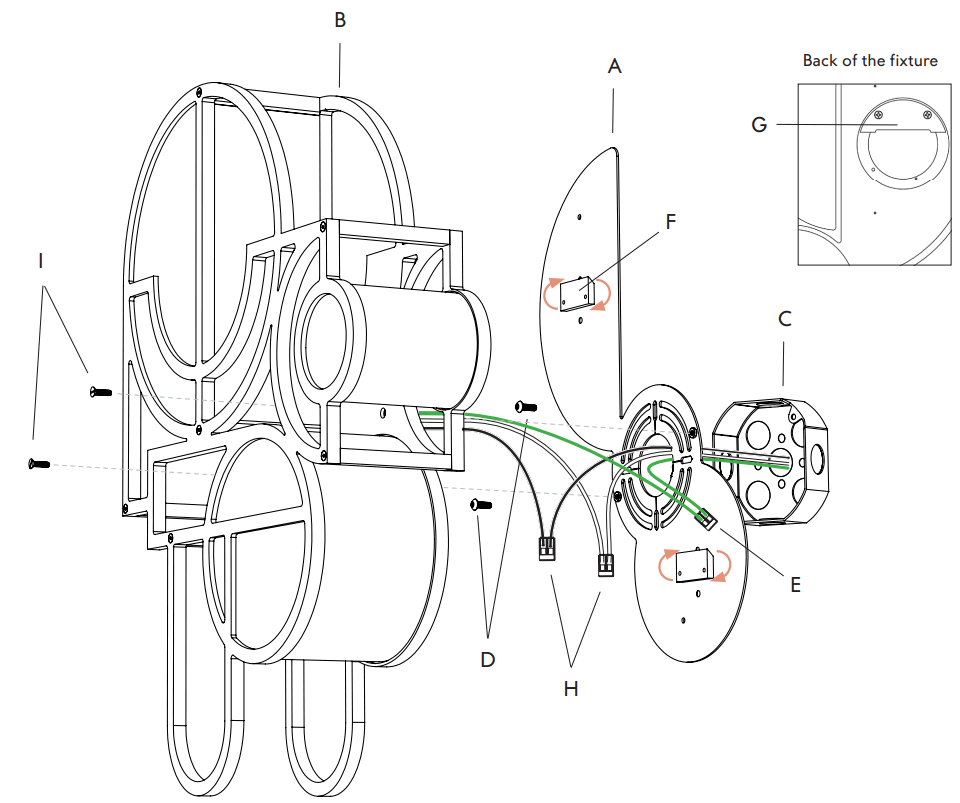 Roll Hill MOONS02 Moonrise Sconce - For 120V