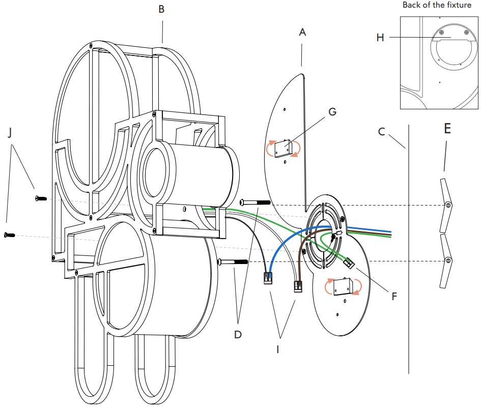 Roll Hill MOONS02 Moonrise Sconce - For 240V