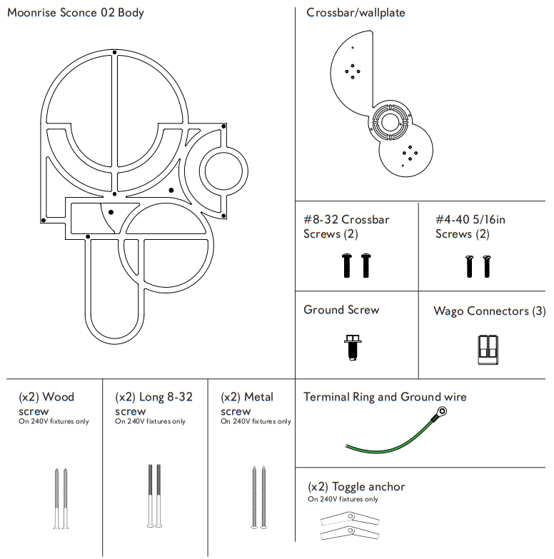 Roll Hill MOONS02 Moonrise Sconce