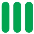 Three green LEDs icon