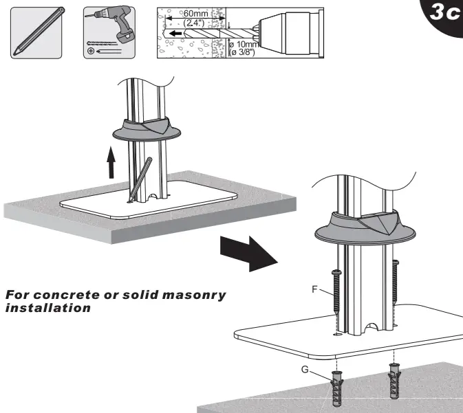 PYLE PSPADLK18 Full motion Anti-Theft Tablet Bracket -FIG 3c