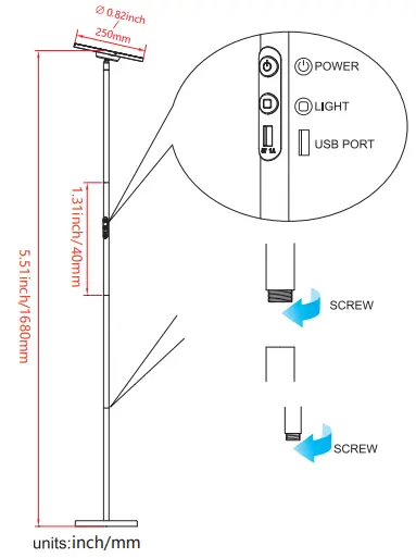 MikeWin SFL25W Smart LED Floor Lamp-1