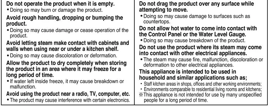 Zojirushi CD-JWC30, CD-JWC40 Micom Water Boiler and Warmer - IMPORTANT