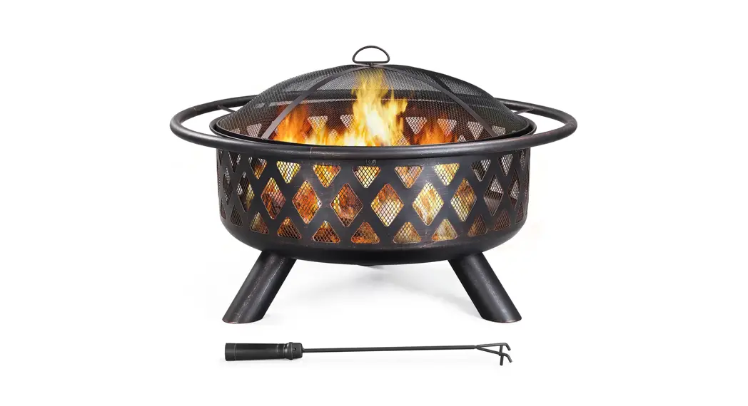 Tsc 34 Inch Metal Fire Pit W/ Ring/screen/poker Instruction Manual