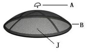 TSC 34 Inch Metal Fire pit W Ring Screen Poker - fig 1