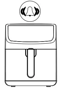 Midea 350102 Air Fryer Instruction Manual - After reaching half of the set heating time