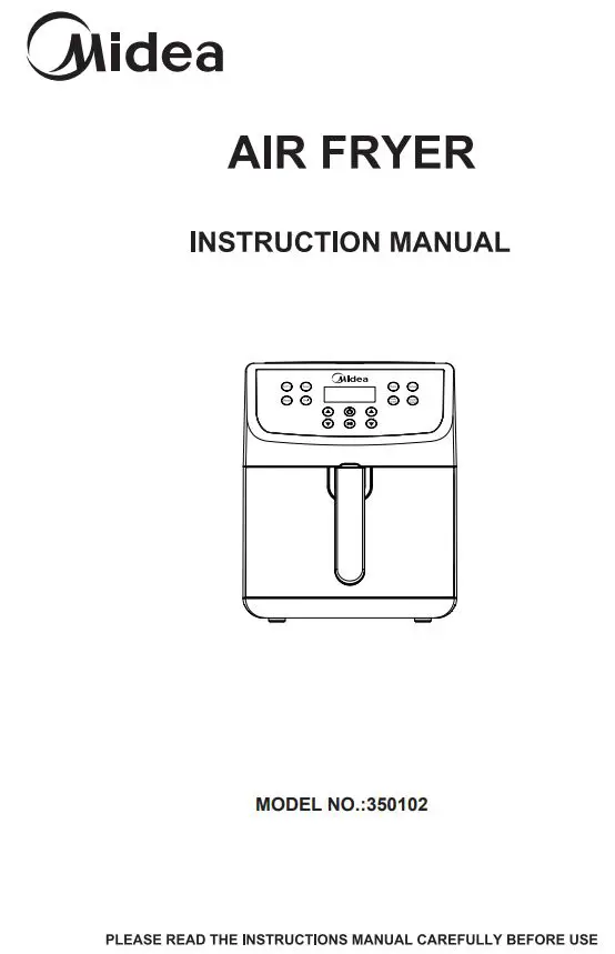 Midea 350102 Air Fryer Instruction Manual