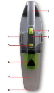DAEWOO FLR00006 Compact Lyte Wet and Dry Handheld Vacuum - figure 1