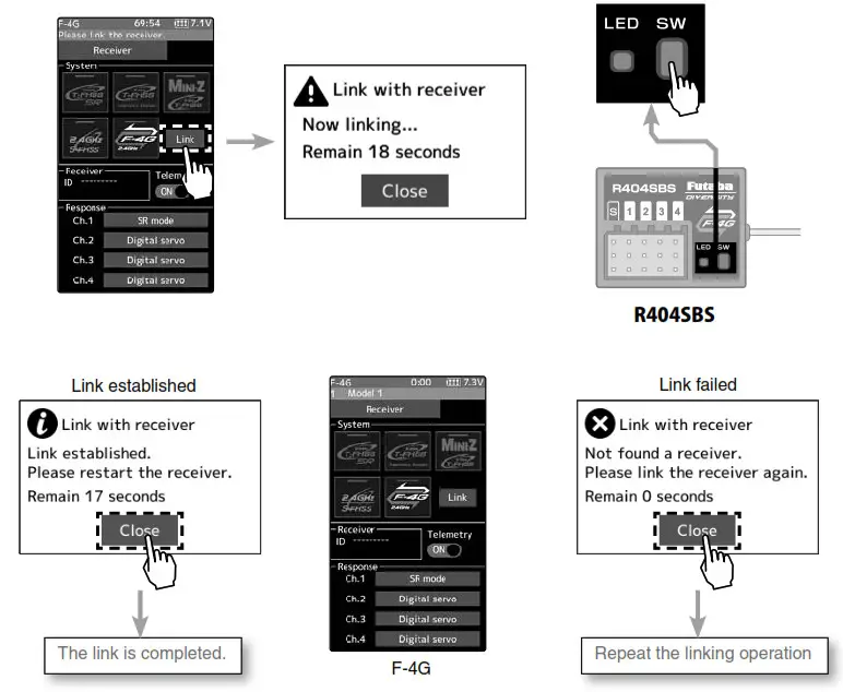 Futaba T10PX Digital Proportional RC- linking operation