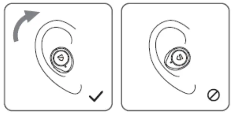 SOUNDPEATS T2 Hybrid ANC Wireless Earbuds - Wearing