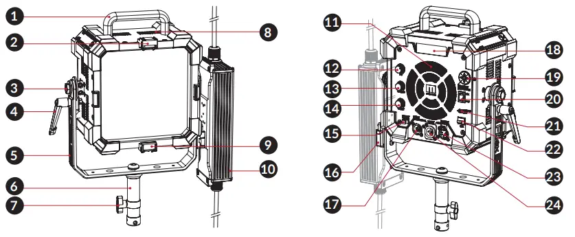 Fiilex Matrix Color RGBW LED Light Travel Kit fig2